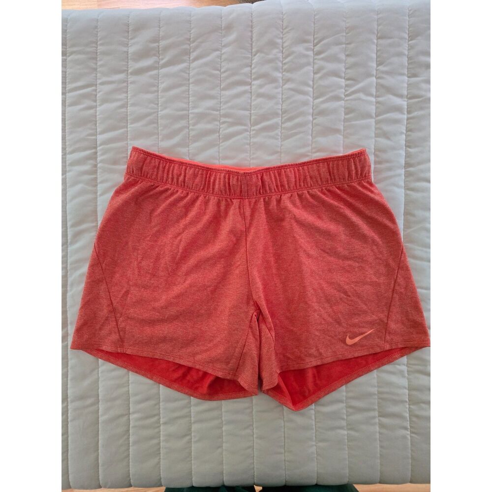 Nike Womens Coral Pink Heathered Dri-FIT Running Athletic Shorts Size M